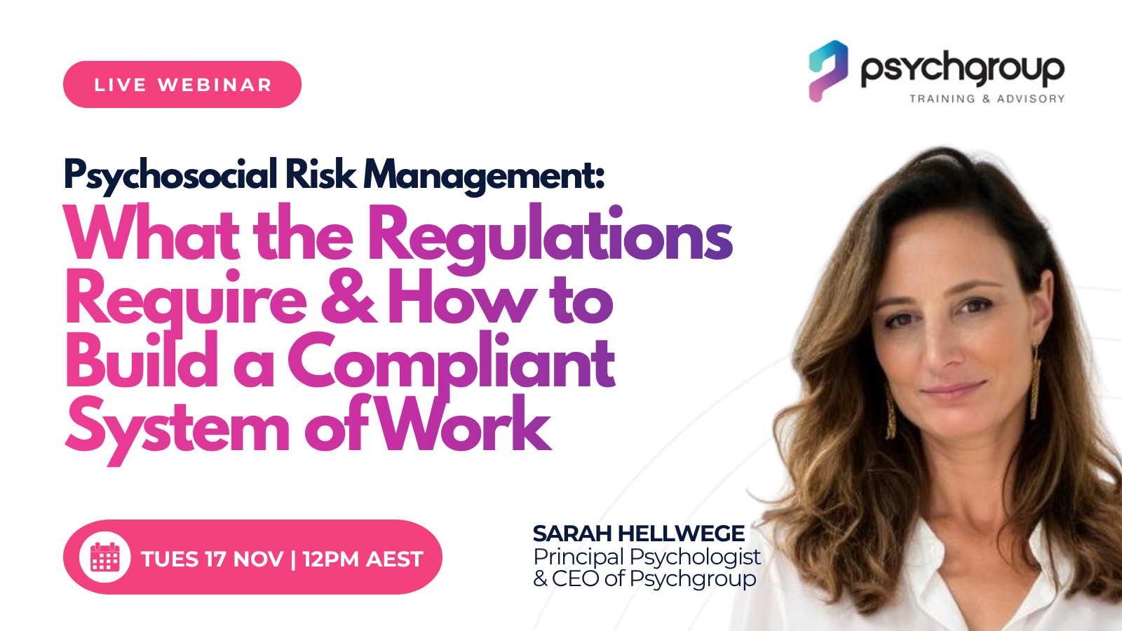 WEBINAR: What the Regulations Require & How to Build a Compliant System of Work
